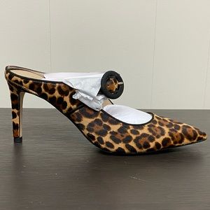Ann Taylor - Brand New Leopard Calfhair Mules